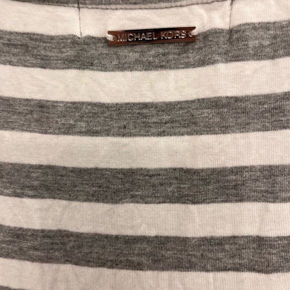 MICHAEL kors xs made big white grey stripe 3/4 sleeve - Picture 5 of 5